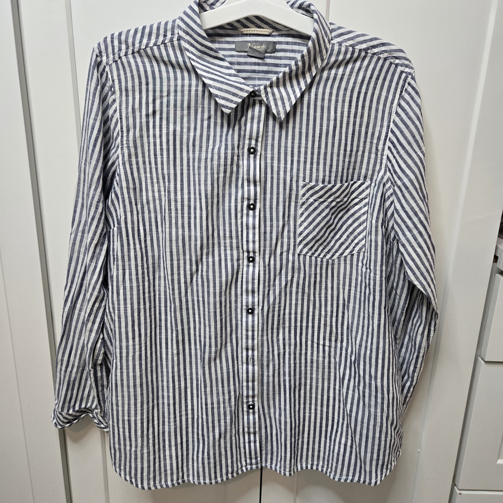 Classic Striped Women's Button‎ Down Shirt